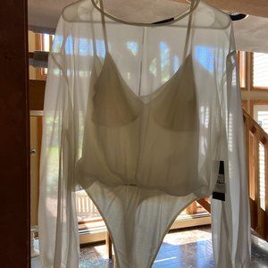 Sheer Ivory body suit